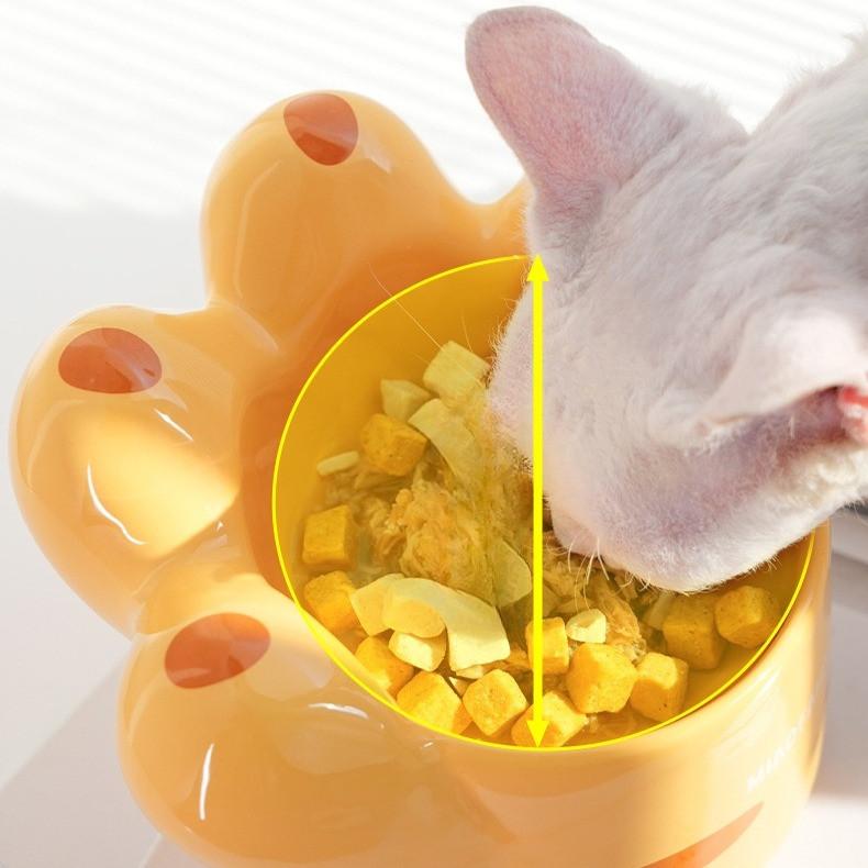 Cat Paw Macaron Ceramic Bowl – Premium Anti-Tip Feeder - Image 8