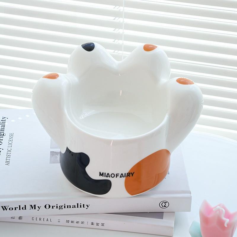 Cat Paw Macaron Ceramic Bowl – Premium Anti-Tip Feeder - Image 5