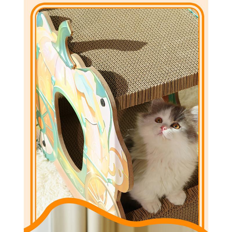 Pumpkin Carriage Cat Scratcher Bed – Double Layer - Image 4
