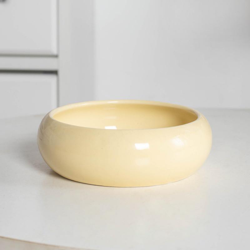 Round Ceramic Cat Bowl on Wood Base – 1 or 2 Layer - Image 5