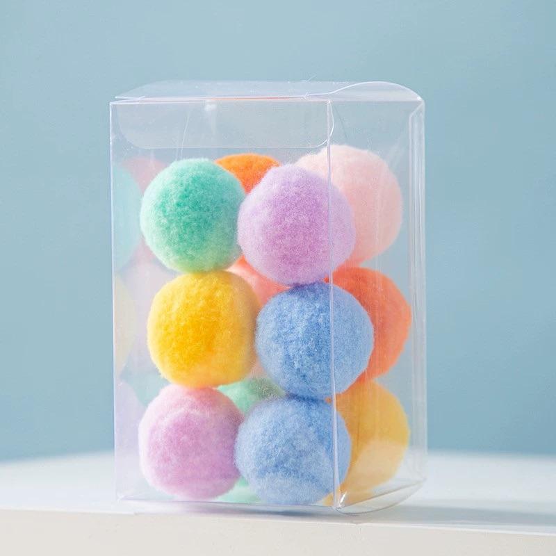 Plush Pom-Pom Cat Balls – Quiet Bouncy Toy, Value Packs