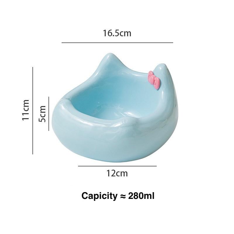 Cat Silhouette Ceramic Bowl – 4 Colours, 200 ml