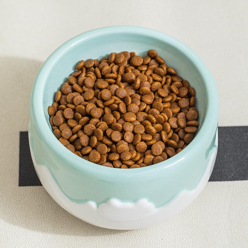 Drip Glaze Ceramic Cat Bowl – High & Low, 3 Colours - Image 11