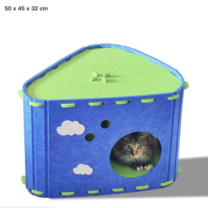 Rumah Kucing Felt – Bumbung-A & Pondok, 6 Reka Bentuk - Image 5