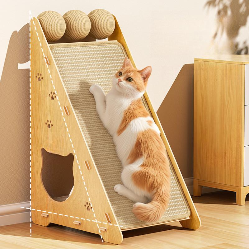 Wall-Mounted Triangle Sisal Scratcher – Sofa Corner Guard - Image 2