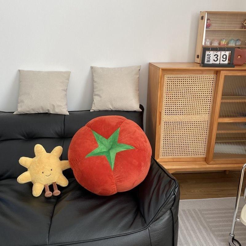 Round Vegetable Cat Bed – Mushroom, Tomato & Persimmon - Image 5
