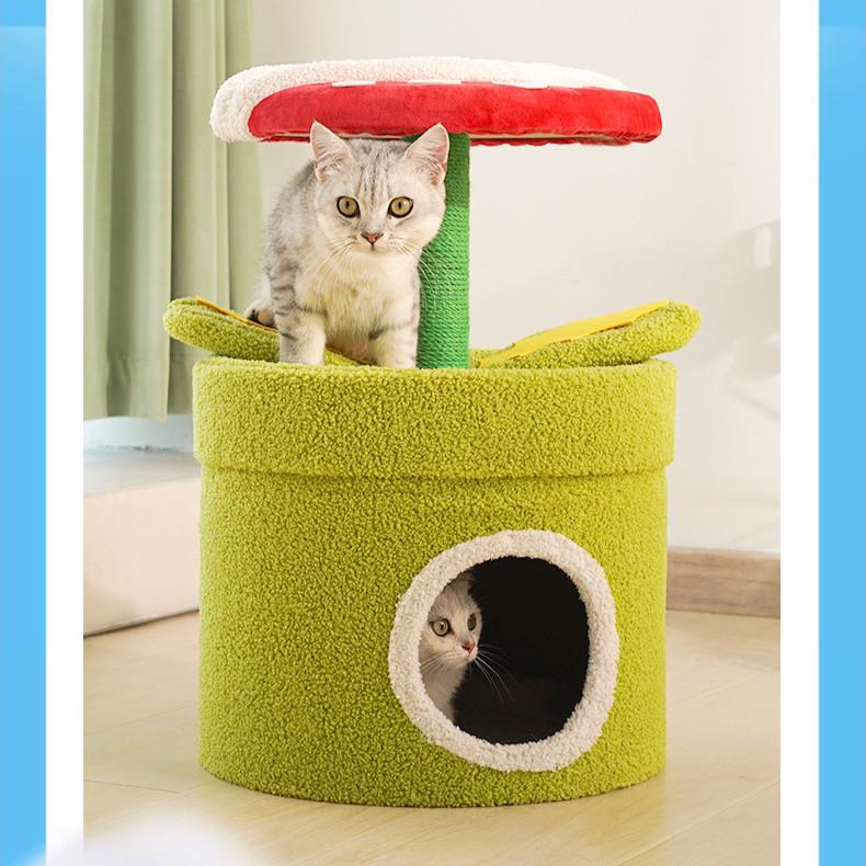 Piranha Plant Cat Tree – Sisal Scratcher & Hideaway Bed - Image 7