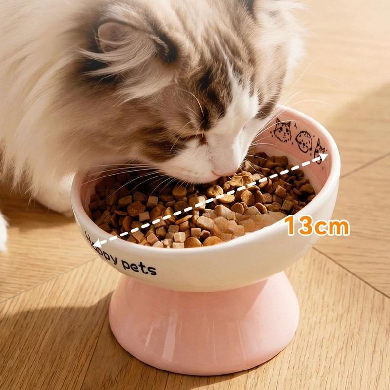 Mangkuk Kucing Seramik Bertekstur 3P – 6 Pilihan, 2 Ketinggian - Image 13