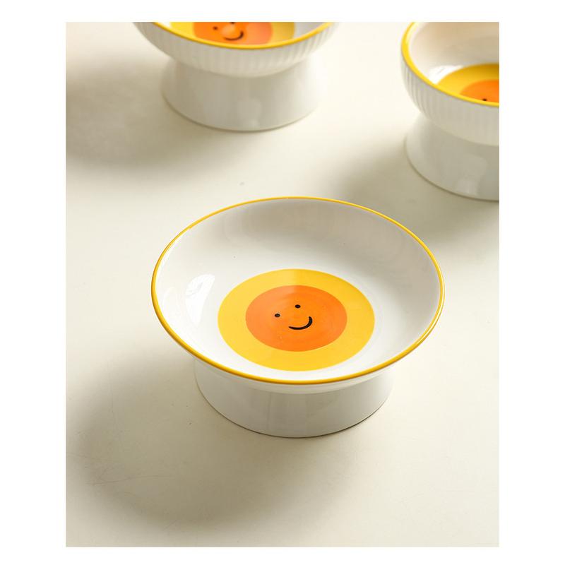 Smiley Sun Ceramic Cat Bowl – 5 Designs - Image 13