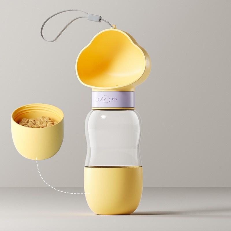 2-in-1 Pet Travel Water Bottle – 350 ml + 200 ml Treats - Image 14