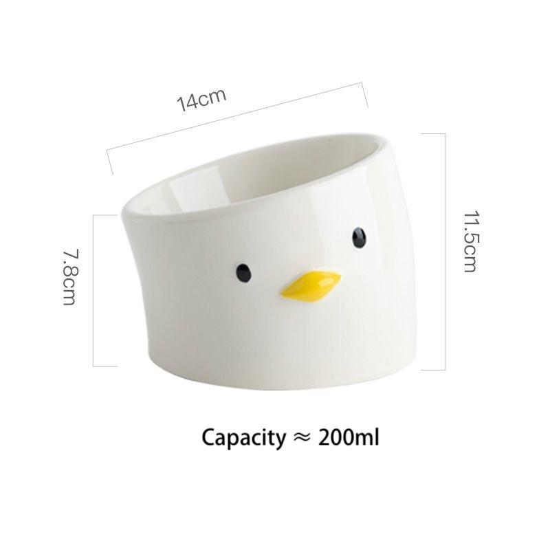 Chick Ceramic Cat Bowl – 500 ml, 2 Styles - Image 7