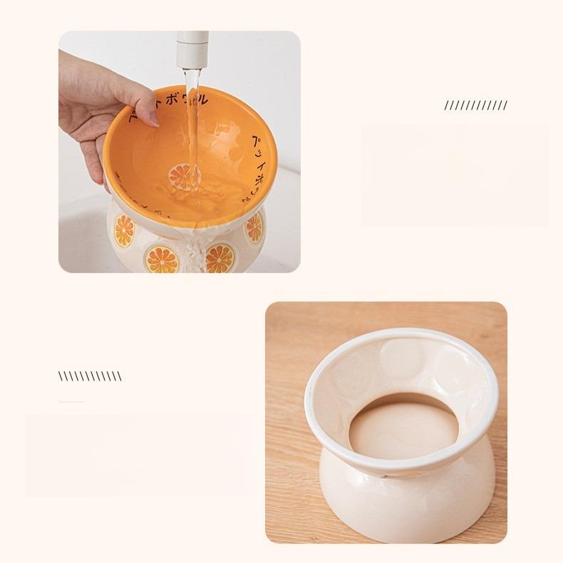 Apple Ceramic Cat Bowl – O & M Shapes, 3 Colours - Image 15