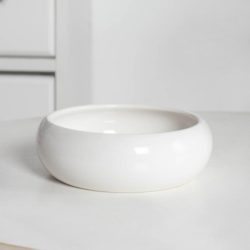 Round Ceramic Cat Bowl on Wood Base – 1 or 2 Layer - Image 8