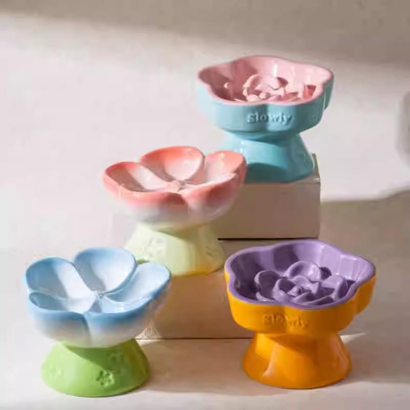 Flower Raised Ceramic Bowl GJB – Pink or Blue - Image 11