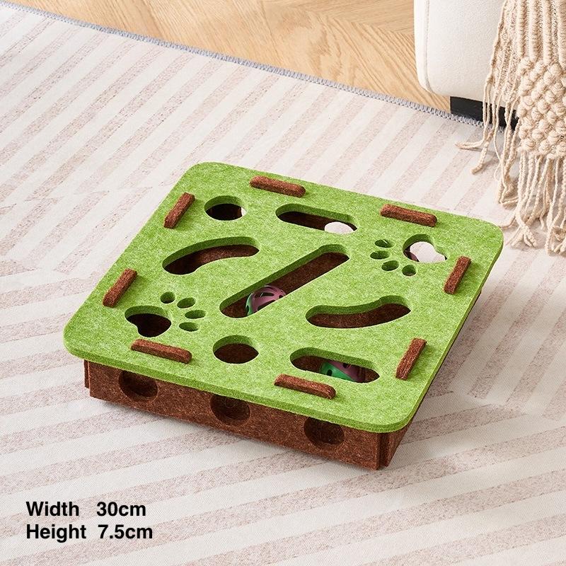 Mainan Kucing Whack-A-Mole – Segi Empat & Bulat Polos, 4 Pilihan