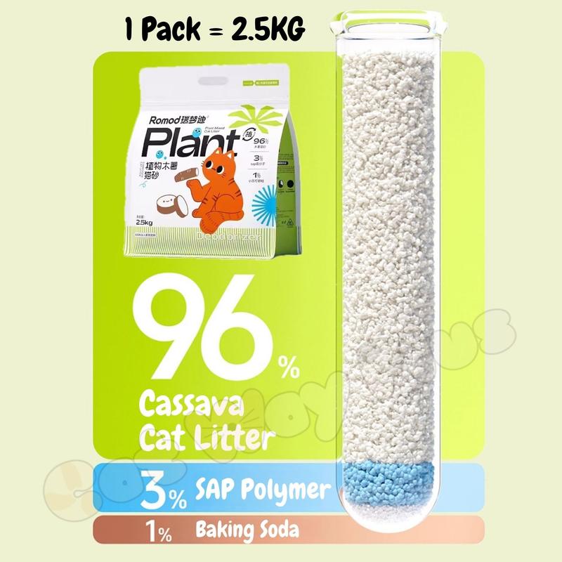 Romod Cassava Cat Litter – 2.5 kg to 12.5 kg