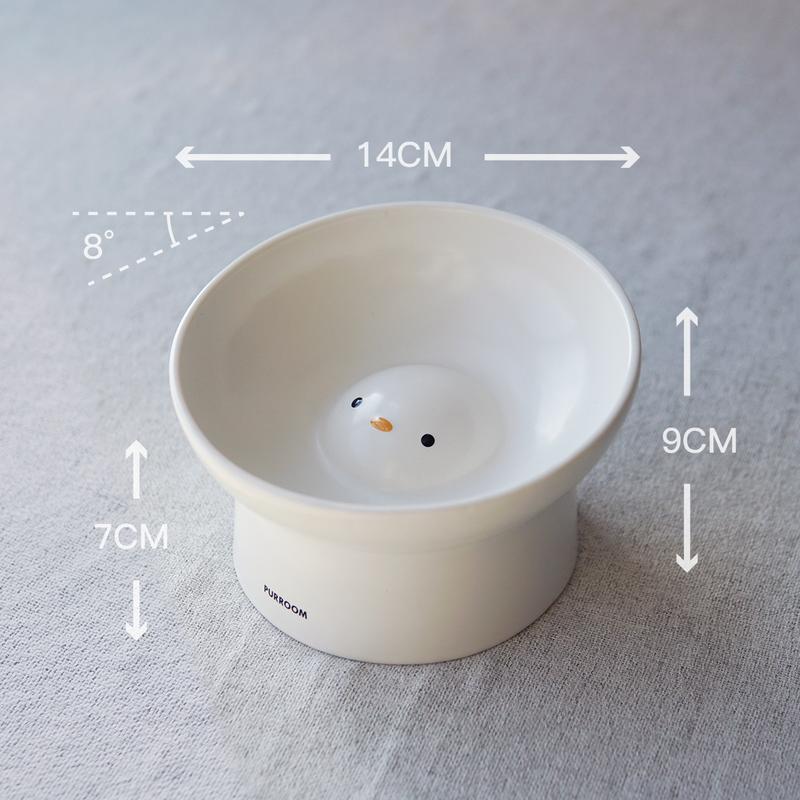PURROOM Chubby Chick Cat Bowl – Slanted Raised