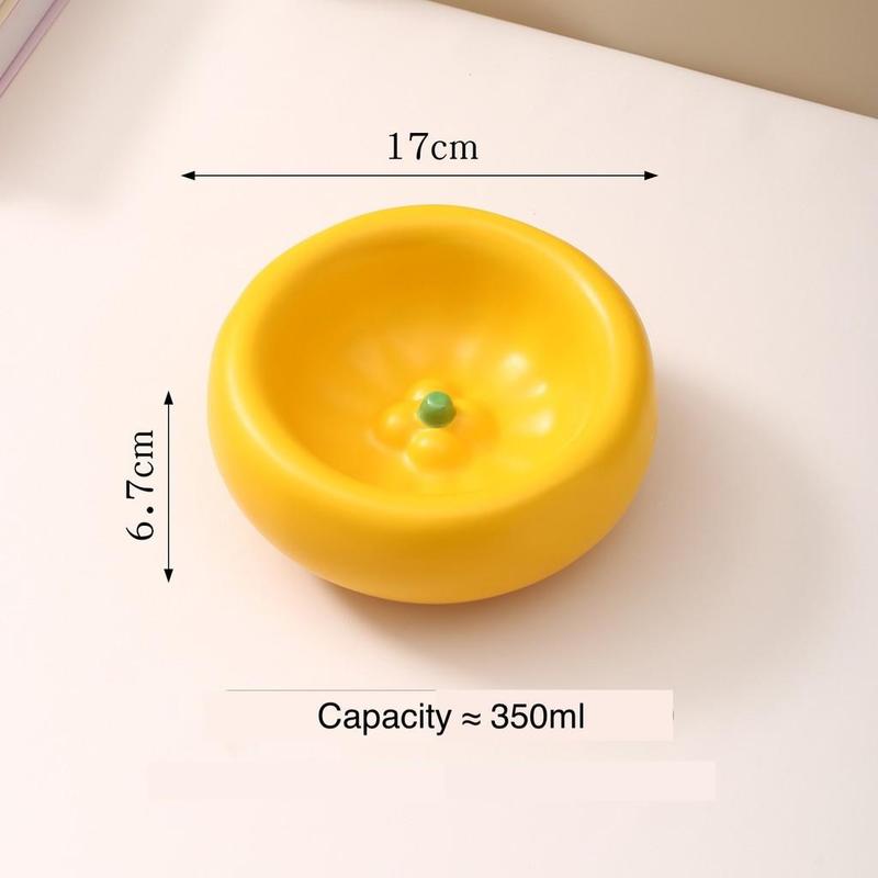 Orange Pumpkin Ceramic Pet Bowl – 350 ml