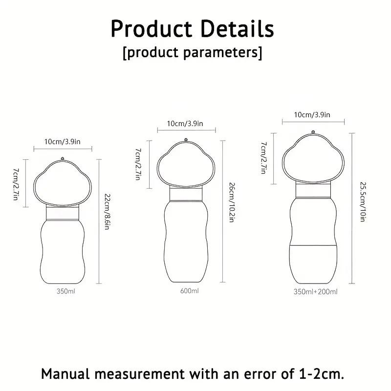 2-in-1 Pet Travel Water Bottle – 350 ml + 200 ml Treats - Image 10