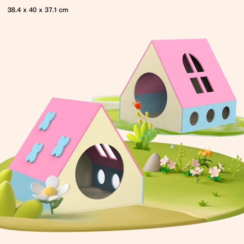 Rumah Kucing Felt – Bumbung-A & Pondok, 6 Reka Bentuk - Image 3