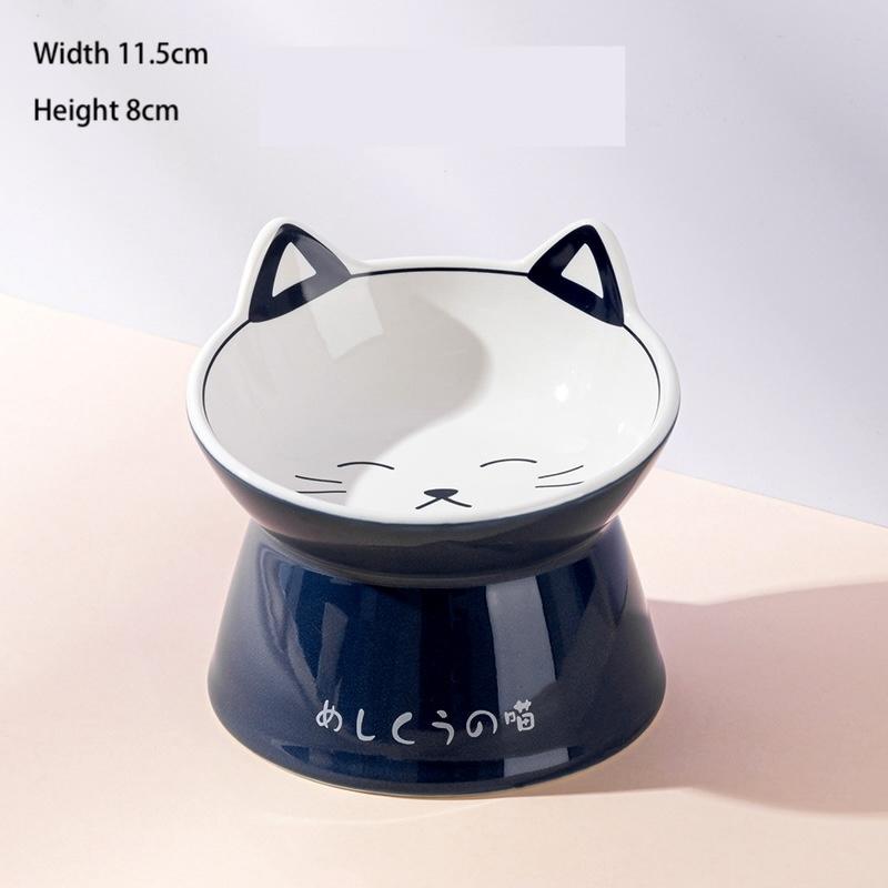 Japanese Cat Ceramic Bowl – 3 Designs, Raised