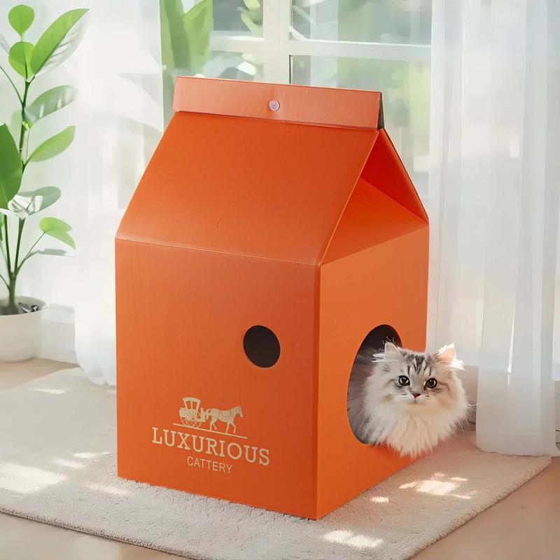 Rumah Kucing Bekas Susu (M) – Tinggi, 14 Reka Bentuk Bercetak - Image 5