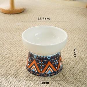 Mangkuk Kucing Seramik Jalur Totem – 7 Corak Dilukis Tangan - Image 6