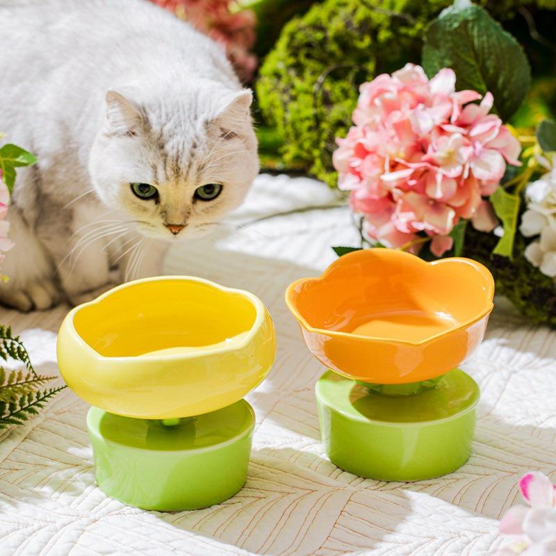 Mangkuk Seramik Kucing Pisang & Kiwi – Condong, Kapasiti Besar - Image 6