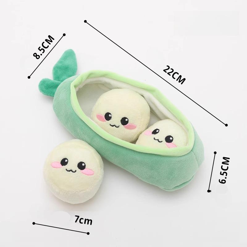 豌豆荚绒毛狗玩具 – 22厘米发声玩具