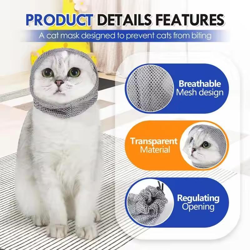Tudung Dandanan Kucing – Penutup Kepala Bernafas Anti-Gigit - Image 2