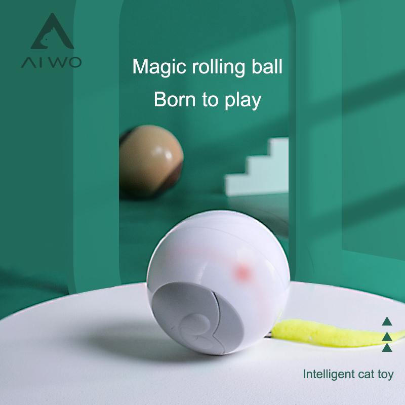 Mainan Kucing Bola Bergolek Pintar AIWO – Interaktif Automatik - Image 4