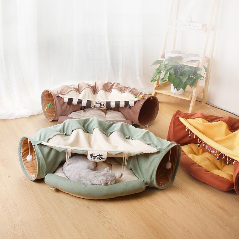 Katil Terowong Kucing Matcha – Rumah Siri Kafe Boleh Dilipat