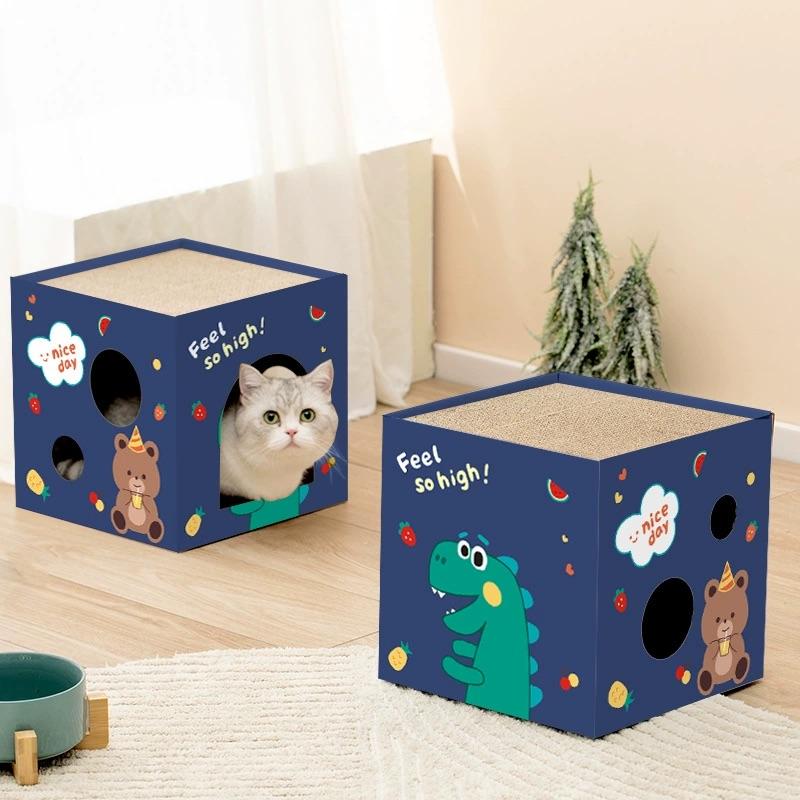 立方体纸箱猫屋(F码) – 9款印花设计