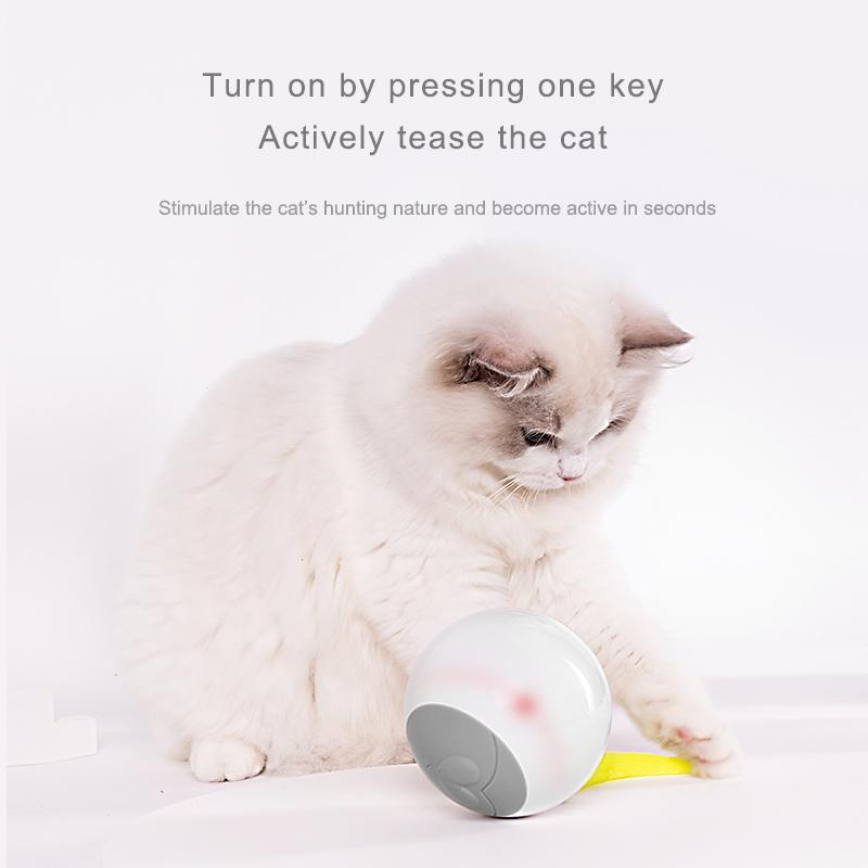Mainan Kucing Bola Bergolek Pintar AIWO – Interaktif Automatik - Image 3