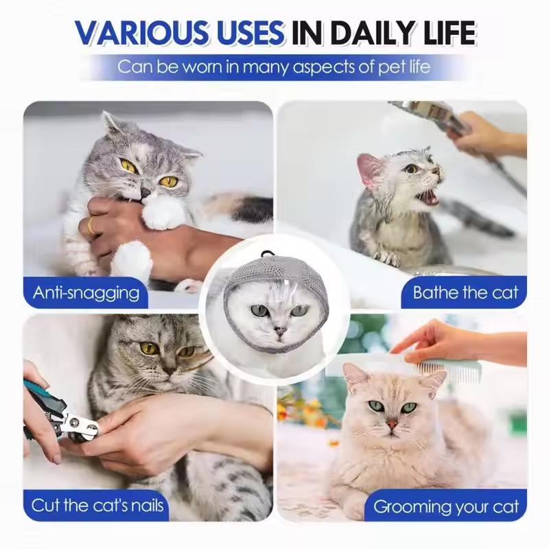 Tudung Dandanan Kucing – Penutup Kepala Bernafas Anti-Gigit - Image 4
