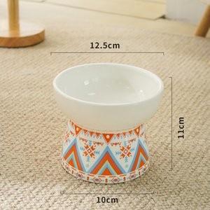 Mangkuk Kucing Seramik Jalur Totem – 7 Corak Dilukis Tangan - Image 5