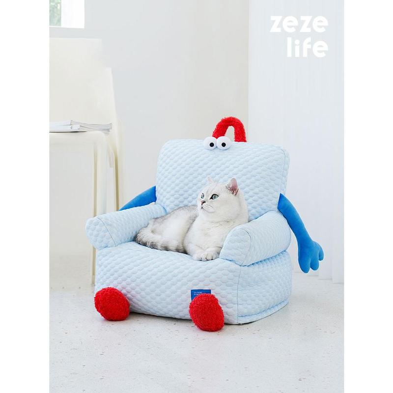 Sofa Plush Kucing Zeze – Katil Berjalur Boleh Ditanggalkan & Dibasuh - Image 3